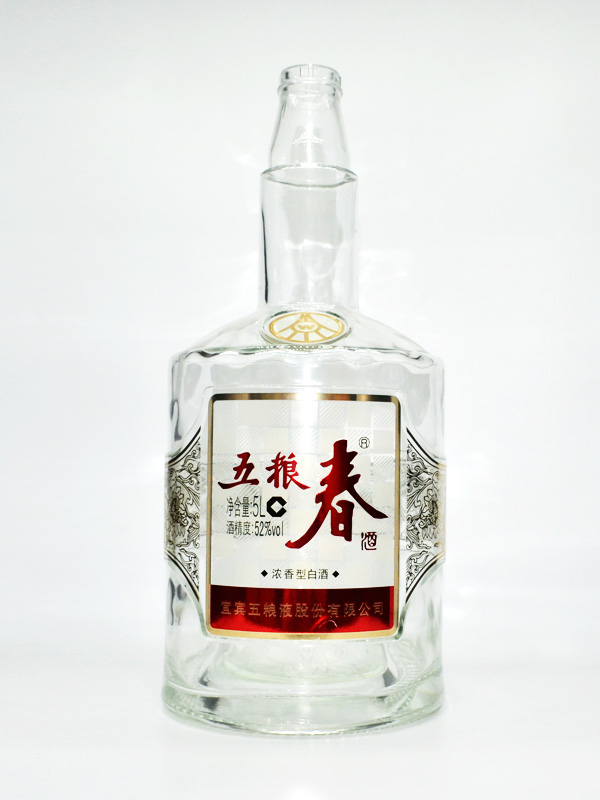 五粮春贴花玻璃酒瓶