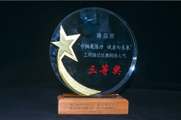 隆昌市“巾帼展活力 健康向未来”工间操云比赛网络人气三等奖
