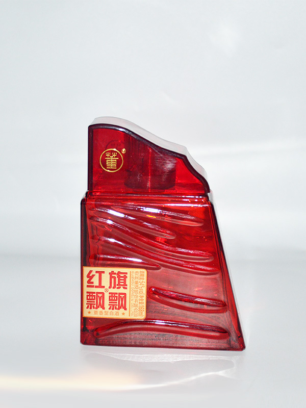 红色仿陶玻璃瓶