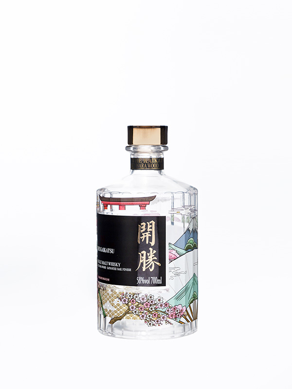 开滕晶白料酒瓶