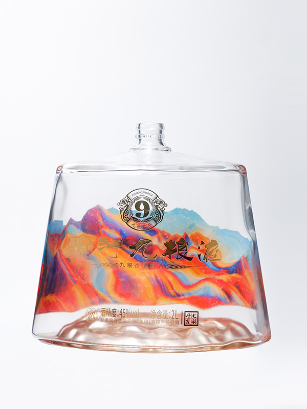 滨河九粮液晶白料酒瓶
